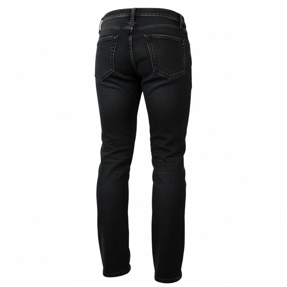 Hudson Holly High Rise Straight Leg Jeans Size 25 Black Split Hem Y2K Vamp Goth - Picture 3 of 13